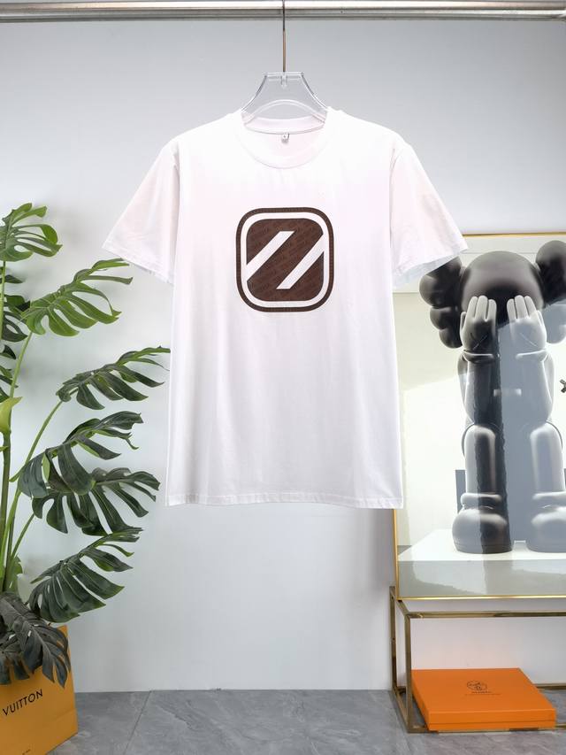 Zegna 2025 Spring/Summer newest round-neck, fashionable short-sleeved T-shirt, a