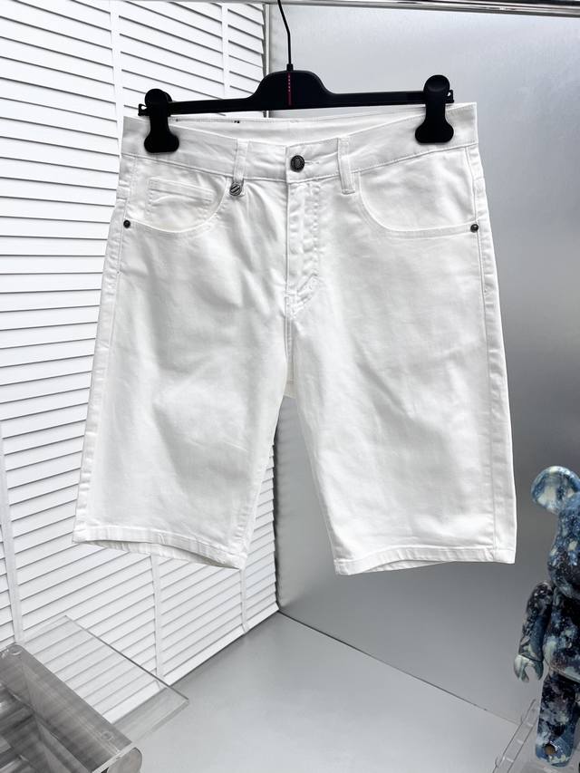 Zegna* Zegna 2025 Spring/Summer new denim shorts, made from heavy-duty washed de