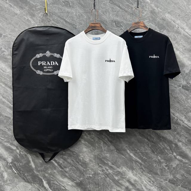 Prad25 Spring/Summer new release, the latest short-sleeved crew neck T-shirt, hi