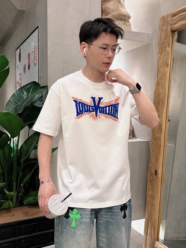 Lv 2025 Spring/Summer new release! High-end custom short-sleeved crew neck T-shi