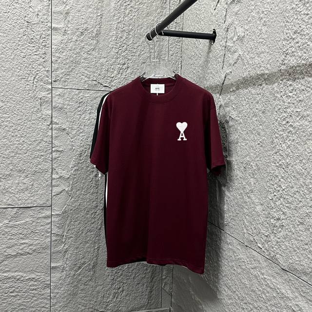 Ami* 2025 Spring/Summer new short-sleeved T-shirt. Simple and classic. Large hea