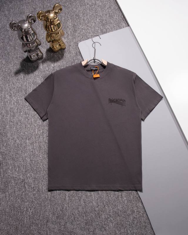 Balenciaga round neck short-sleeved T-shirt with Bb letter logo print, official