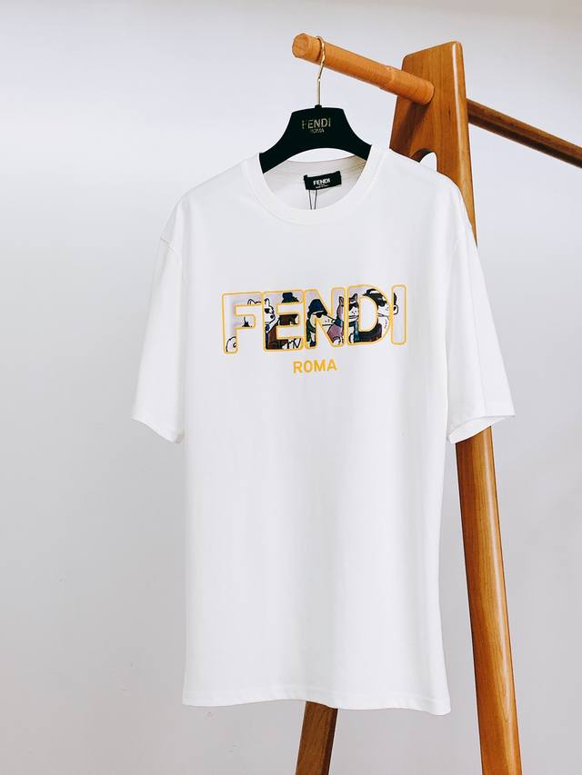 Fendi 2025Ss Spring/Summer new product This T-shirt is super eye-catching. The l