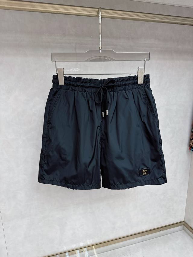 Loewe 2025 summer new men's casual shorts, made of high-end custom fabric, breat