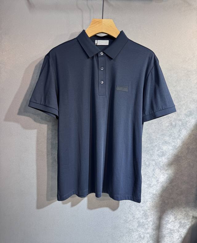 Dior 25Ss new spring/summer short-sleeved top, custom-made in mercerized cotton,