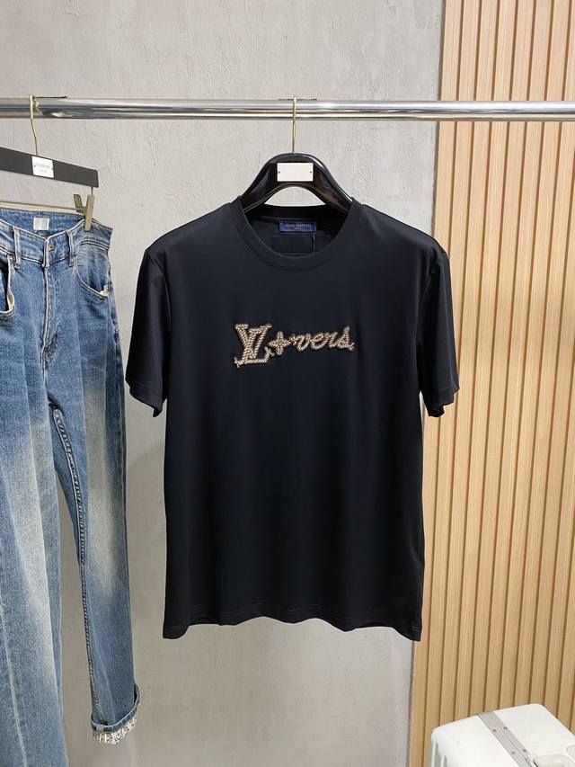 Lv Louis Vuitton 2025 new original men's casual short-sleeved T-shirt! High-end