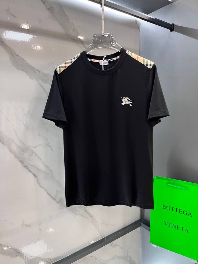 Burberry 2025 Spring/Summer high-quality mercerized cotton short-sleeved T-shirt
