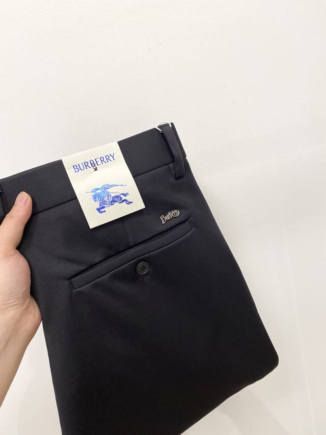 Burberry, 2025 hot-selling casual trousers with high elasticity and slimming eff