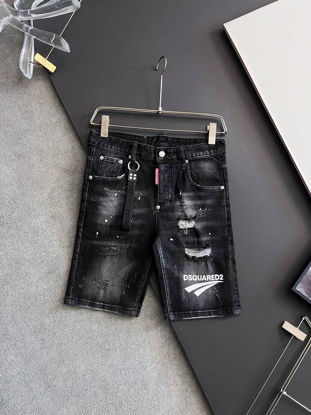 quality yuan single D2*, secondary heavy washed casual denim shorts, imported or