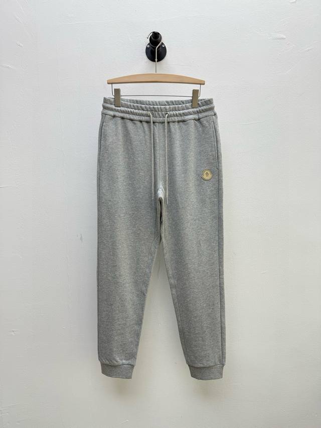 Mon classic leather decorated sweatpants, produced by OEM factory P, new early s