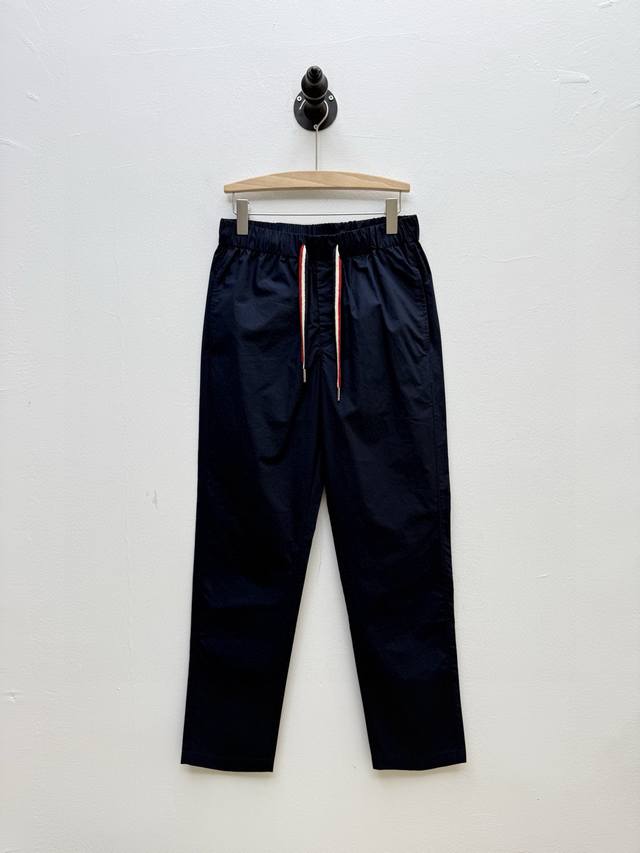 Mon fabric logo cotton poplin casual pants, produced by OEM factory P. New sprin