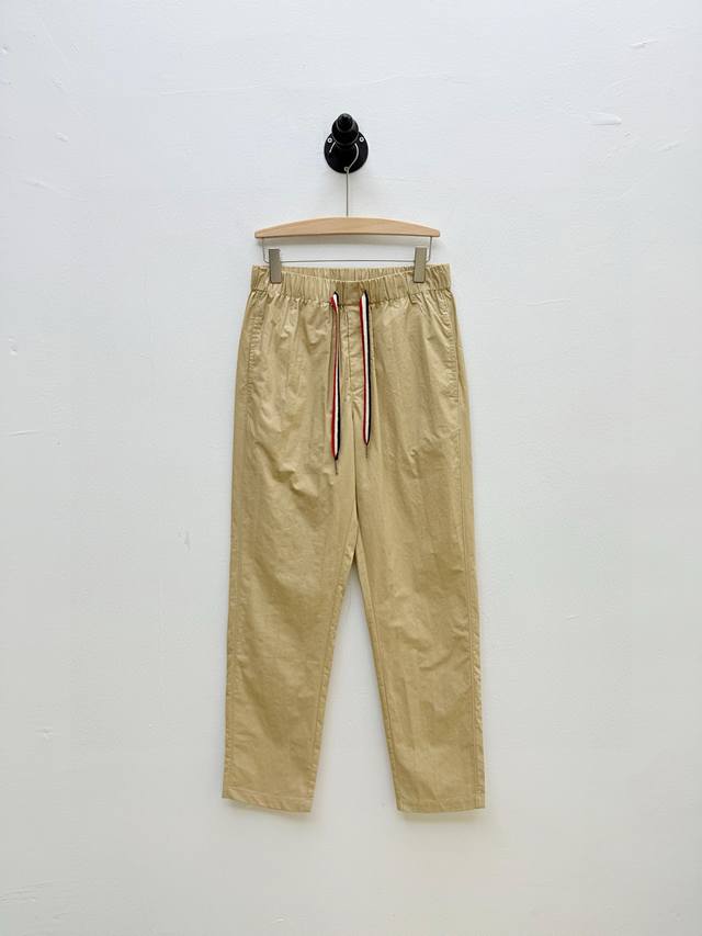 Mon fabric logo cotton poplin casual pants, produced by OEM factory P. New sprin