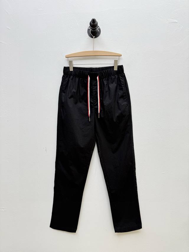 Mon fabric logo cotton poplin casual pants, produced by OEM factory P. New sprin