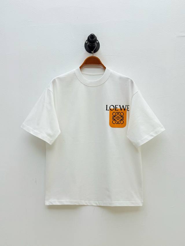 Loe flocked logo printed round neck T-shirt, produced by OEM factory P, new spri