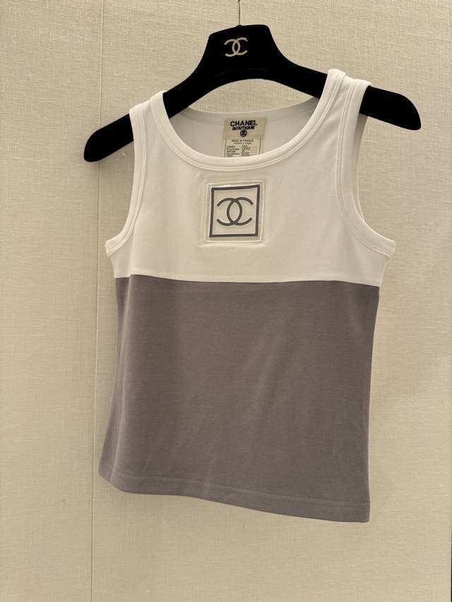 Cc Chane small vest logo slim sports vest, the cotton texture is extremely delic
