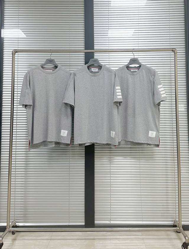 Tee Tb four-bar short-sleeved T-shirt with yarn-dyed four-bar ribbed high-end co