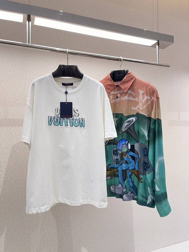 New! Louis V*'s ultimate, highly complex, beaded ocean tee with perfectly coordi