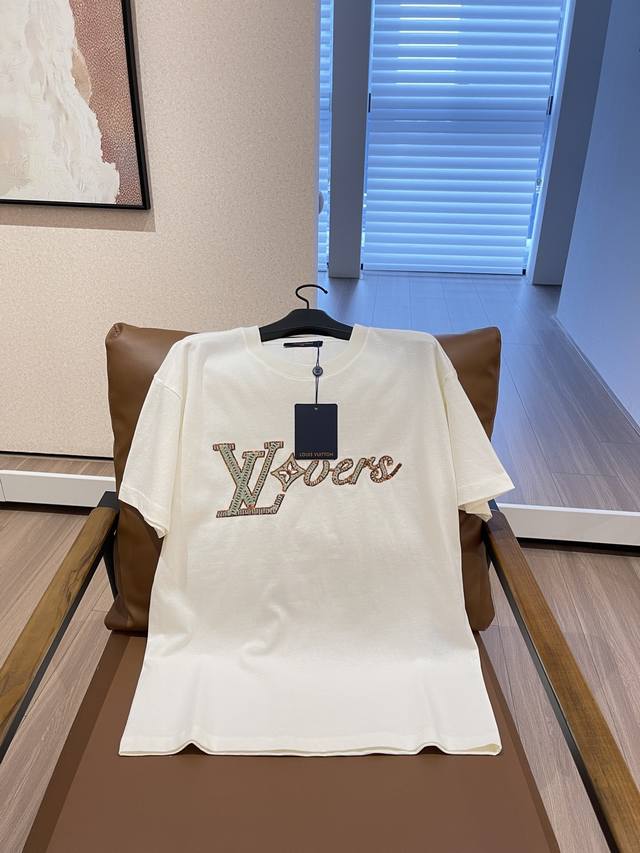 New Arrival! Louis V | Heavy Beaded Sequin Embroidered T-Shirt. A premium piece!