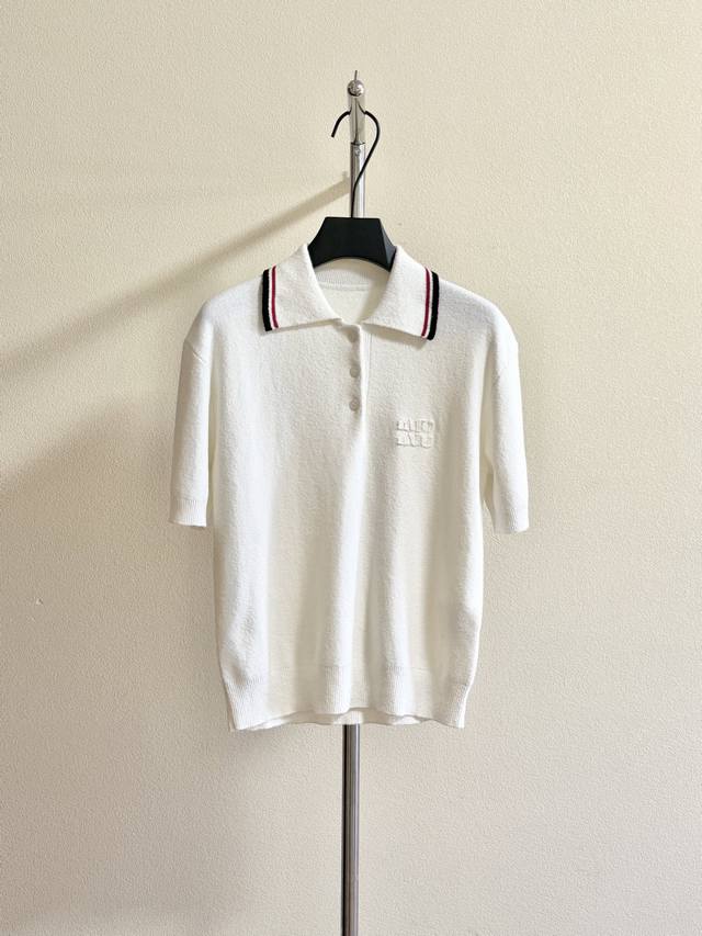 Miu preppy sweater, imported towel yarn, soft and skin-friendly, pure white, con