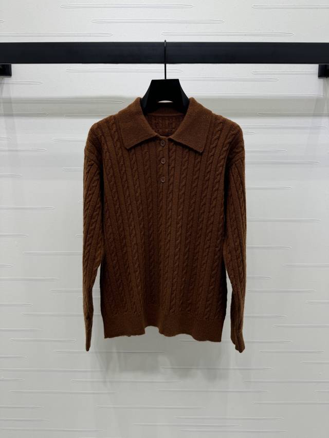 New, original, high-end Miumi* 2025 Early Fall Collection! Cable-knitted sweater