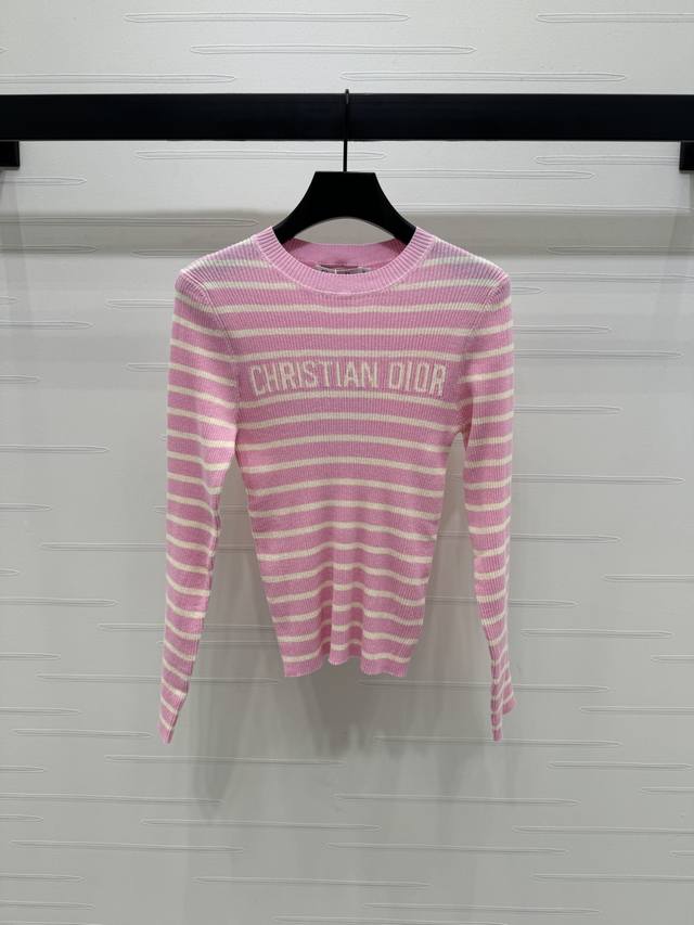 New, original, high-end quality, Dio* 2025 Spring/Summer collection! Striped kni