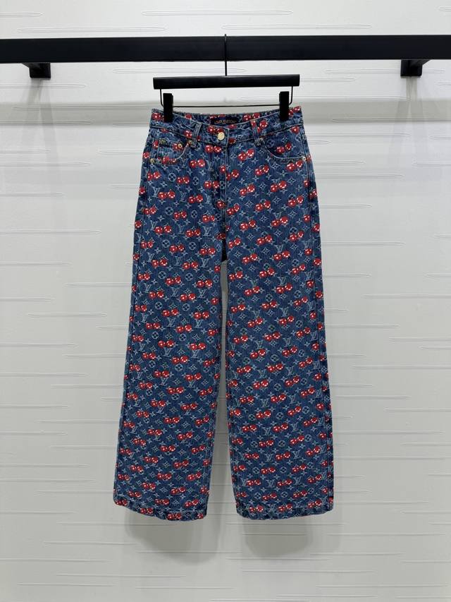 New, original, high-end Louis Vui*Ton 2025 Early Fall collection! Cherry high-wa