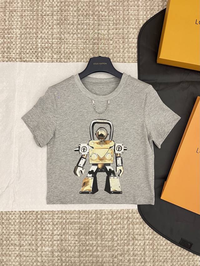Louis&Vuitt'N 25Ss new product launched online. Short short-sleeved with robot l