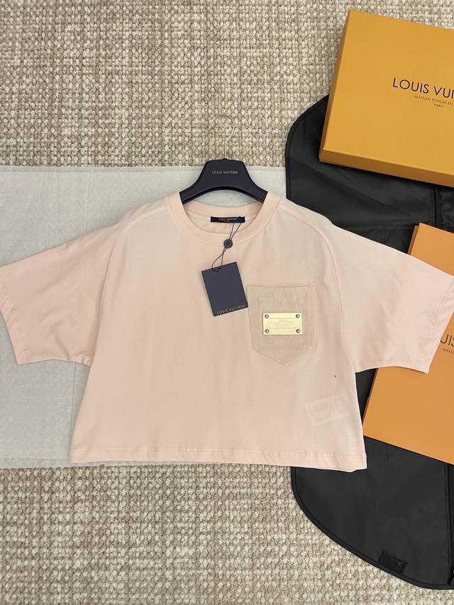 Lou'S Vuit'On 25Ss new product launch: pocket-stitched denim monogram short-slee