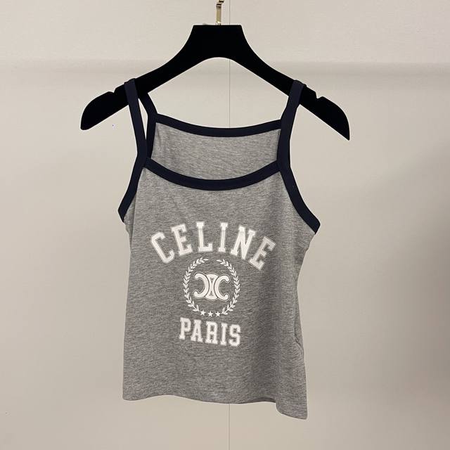 Ce1Ine 25Ss new product launched: the Arc de Triomphe camisole with letter logo.