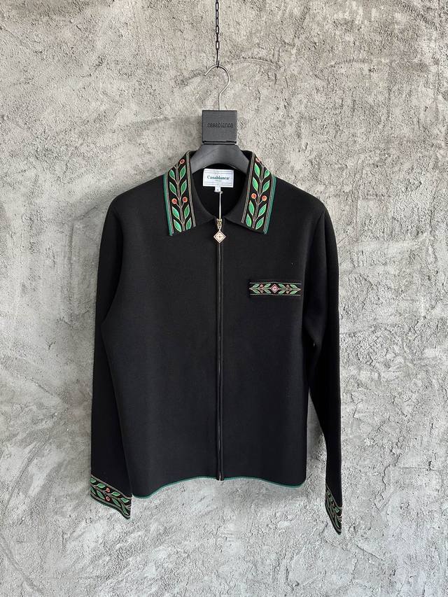 Casablanca SS Fall/Winter runway limited edition wool coat with embroidered bay
