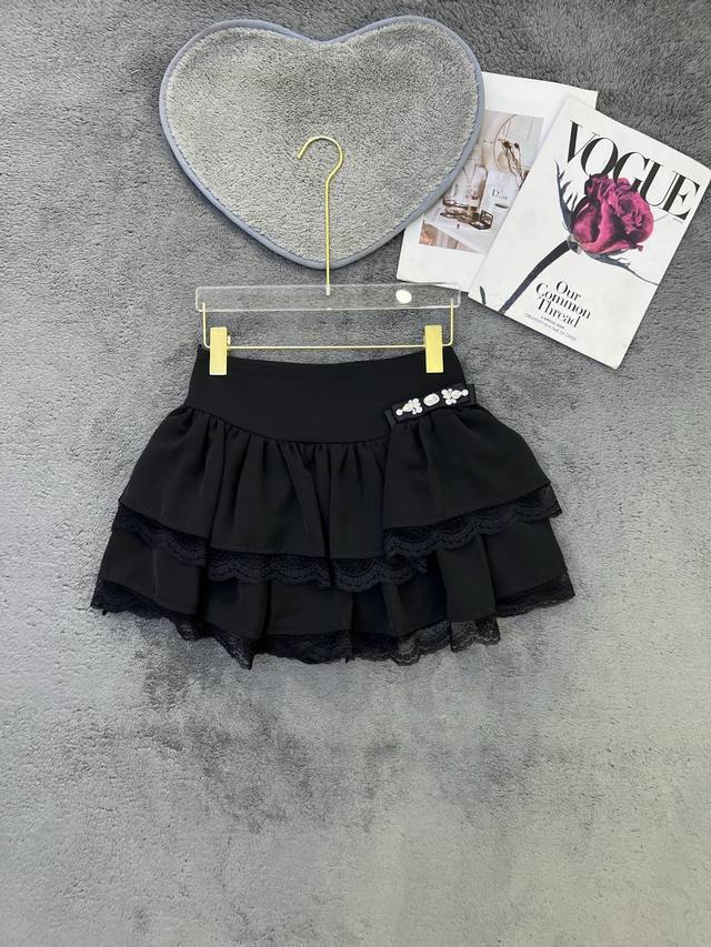New design beaded rhinestone bow cake skirt puffy skirt Sml
