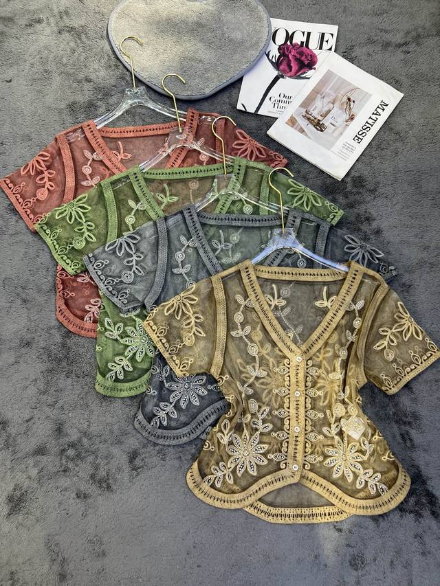 new niche design beaded top red.green.gray.khaki Sml