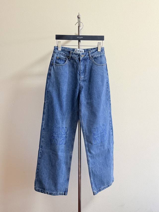Loew Retro Embroidered Denim Pants - High-Quality Edition! Imported twill denim
