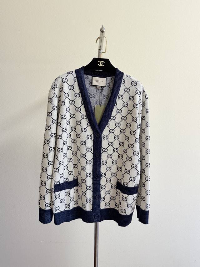 Gucc Early Spring Monogram Series Imported cotton yarn and gold thread imported