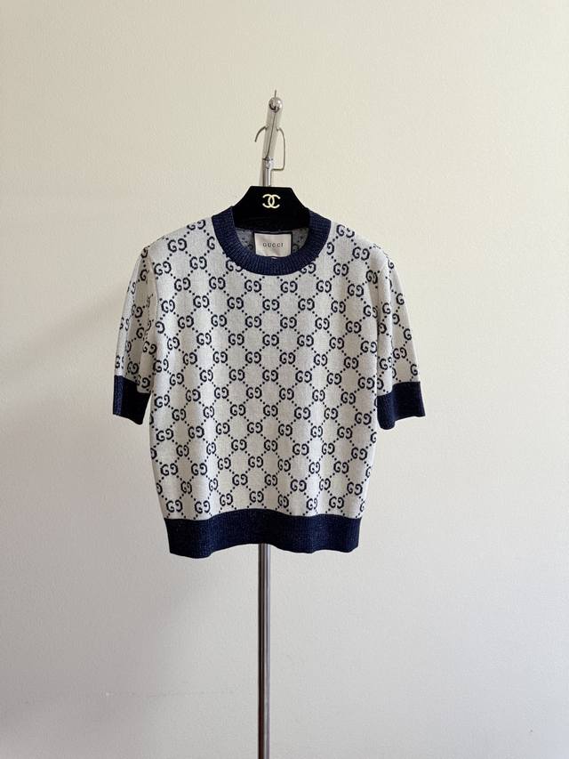 Gucc Early Spring Monochrome Series Imported cotton yarn and gold thread Importe