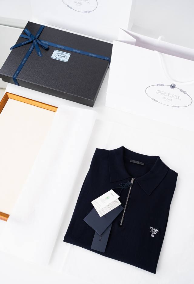 2025Sspra Da fine wool polo shirt is made of cotton knit fabric, which is very l