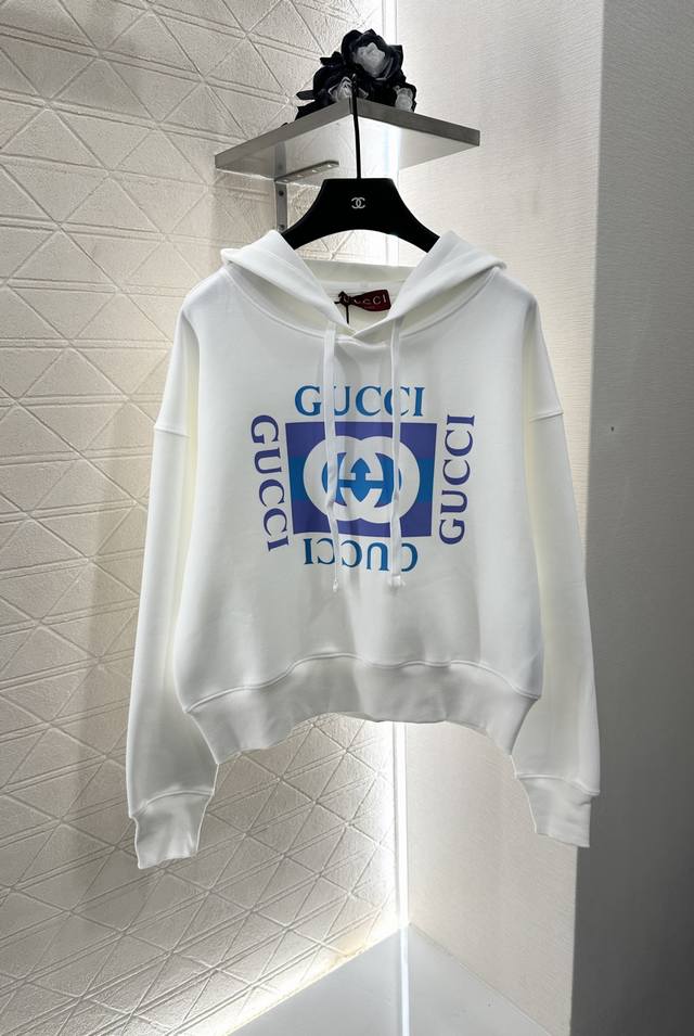 Gucc*2025 New Arrival. Custom-made hooded lettered sweatshirt made of Yb virgin