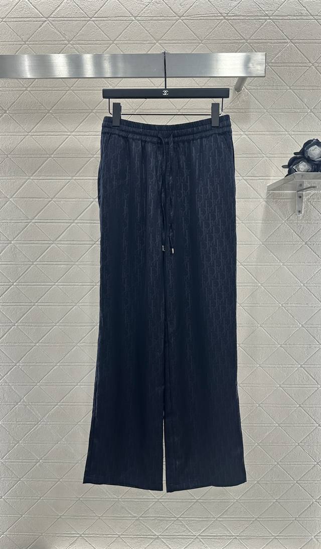 Dio*2025 New Arrival Jacquard Drawstring Straight-Leg Trousers Custom Yb Importe
