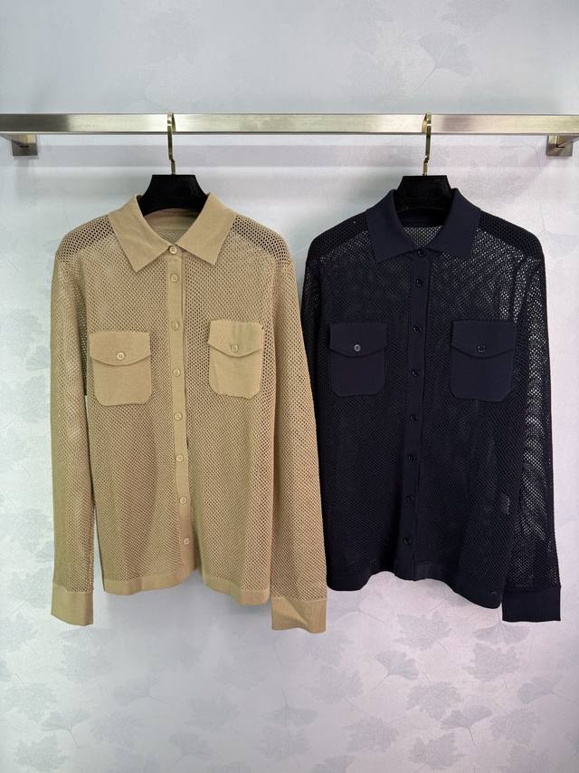 Niche* 2025 Early Fall new mesh top with lapel design and double pockets. The lo