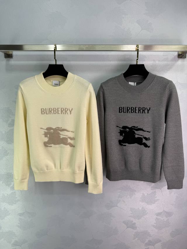 Babao*2025 Early Fall new sweater with classic warhorse logo jacquard design, ro
