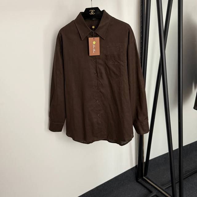 Style No. 20254451 Loro Piana*Lp new letter logo embroidered pocket long-sleeved