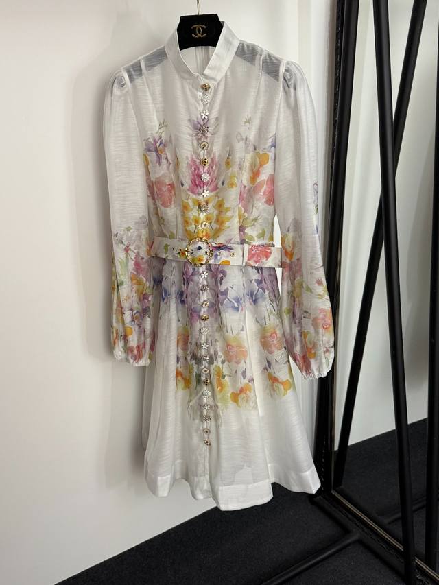 Style No. 20254450 Zimmermann new style multi-color flower print with diamond bu