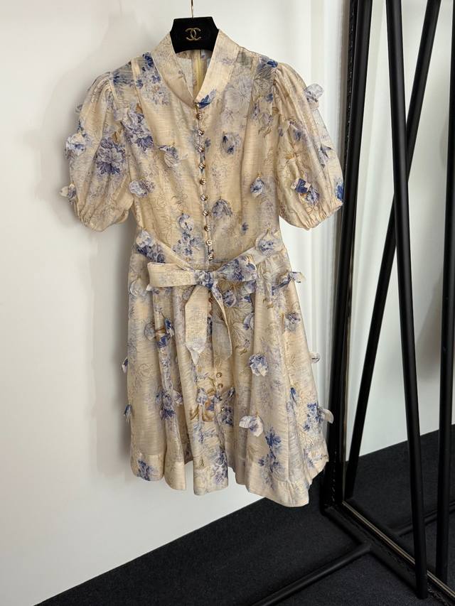 Style No. 20254424 Zimmermann new three-dimensional butterfly beaded flower deco