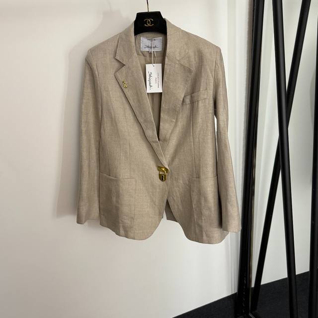 Style No. 20254432 Schiaparelli new style long-sleeved linen suit jacket with a