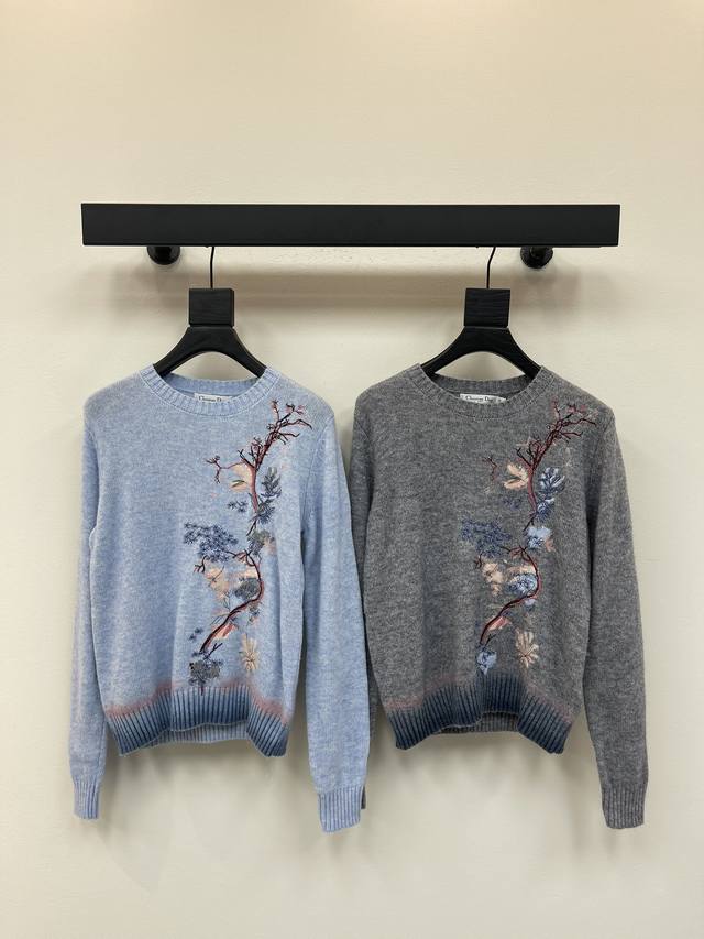 Dio*25 Early Fall new embroidered floral pattern pullover sweater! Custom-made f