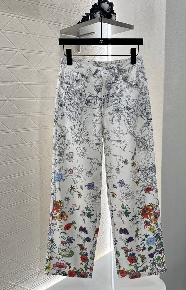 Gucc*2025 New Arrival Printed Straight-Leg Denim Pants. Custom Yb Twill Cotton D