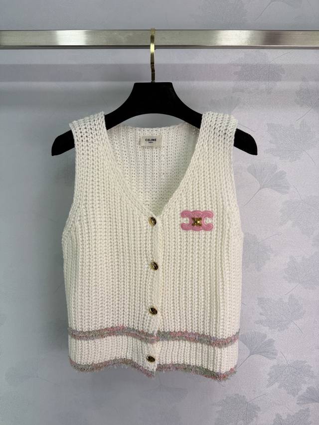 Celin's latest 2025 Early Fall collection! Arc de Triomphe knitted vest! Custom-