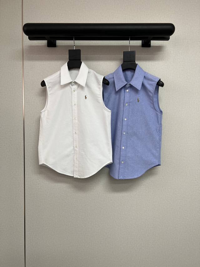lapel shirt sleeveless style is more suitable for summer wear Made of fine Oxfor