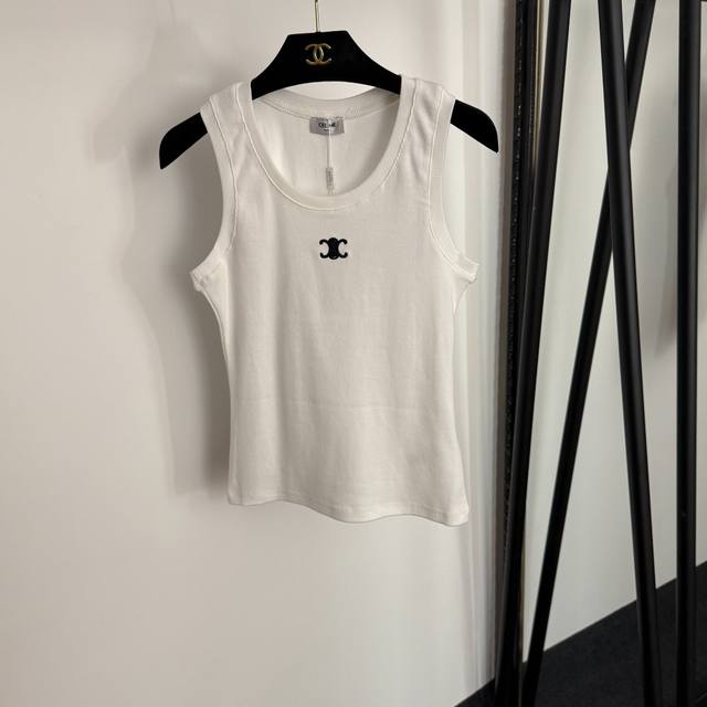 Style No. 20254397 Celin's newest simple logo embroidered letter striped slim-fi