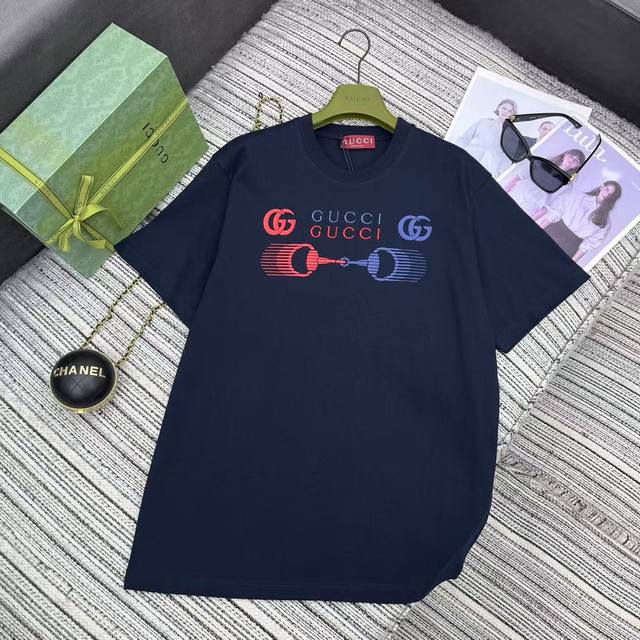 Highly recommend the Gucc* 25Ss Spring/Summer new horsebit printed embroidered c
